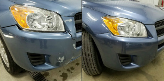 bumper repair before and after | Bailey’s Auto Body